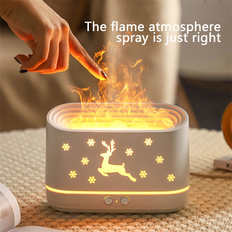 Añadiendo gotas de aceite esencial al Difusor Llama