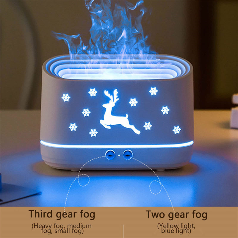 Difusor Llama con luz azul y dos intensidades de vapor